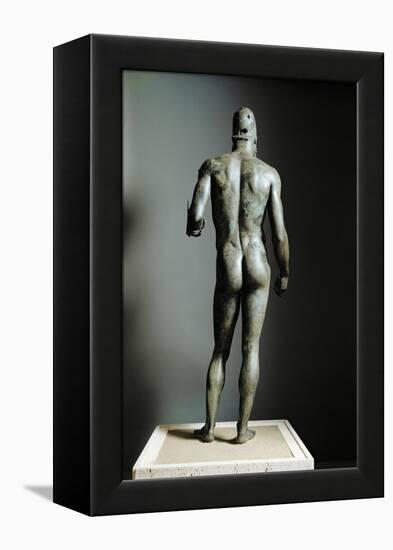 Riace Bronze (B), Bronze Statue of a Young Man with Helmet, More Than Life-Size, Found in 1972-Phidias-Framed Premier Image Canvas