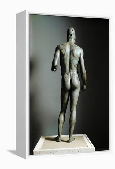 Riace Bronze (B), Bronze Statue of a Young Man with Helmet, More Than Life-Size, Found in 1972-Phidias-Framed Premier Image Canvas