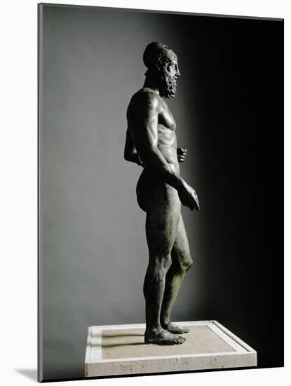 Riace Bronze (B), Bronze Statue of a Young Man with Helmet, More Than Life-Size, Found in 1972-Phidias-Mounted Giclee Print