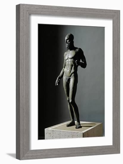 Riace Bronze (B), Statue of a Young Man with Helmet-Phidias-Framed Giclee Print