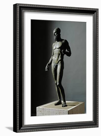 Riace Bronze (B), Statue of a Young Man with Helmet-Phidias-Framed Giclee Print