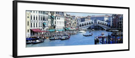 Rialto Bridge and Grand Canal Venice Italy-null-Framed Photographic Print