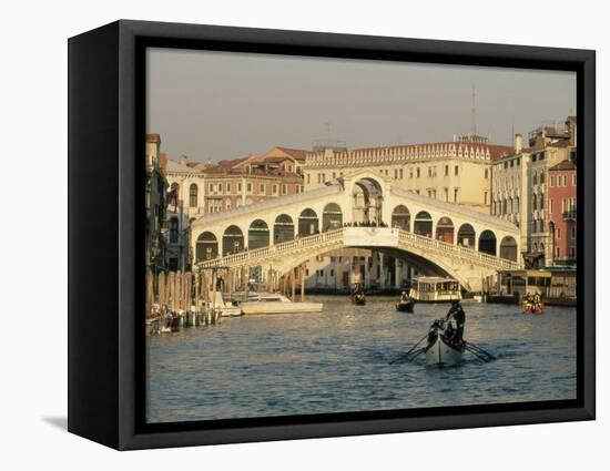 Rialto Bridge and the Grand Canal, Venice, Unesco World Heritage Site, Veneto, Italy, Europe-Sergio Pitamitz-Framed Premier Image Canvas