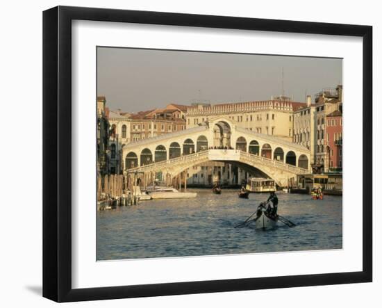 Rialto Bridge and the Grand Canal, Venice, Unesco World Heritage Site, Veneto, Italy, Europe-Sergio Pitamitz-Framed Photographic Print