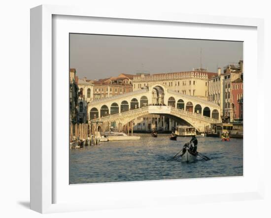 Rialto Bridge and the Grand Canal, Venice, Unesco World Heritage Site, Veneto, Italy, Europe-Sergio Pitamitz-Framed Photographic Print