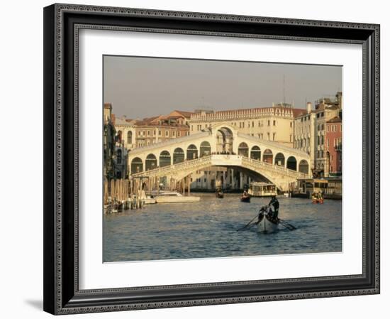 Rialto Bridge and the Grand Canal, Venice, Unesco World Heritage Site, Veneto, Italy, Europe-Sergio Pitamitz-Framed Photographic Print