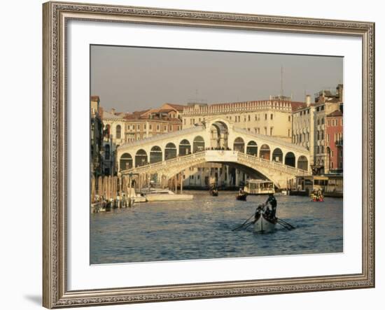 Rialto Bridge and the Grand Canal, Venice, Unesco World Heritage Site, Veneto, Italy, Europe-Sergio Pitamitz-Framed Photographic Print