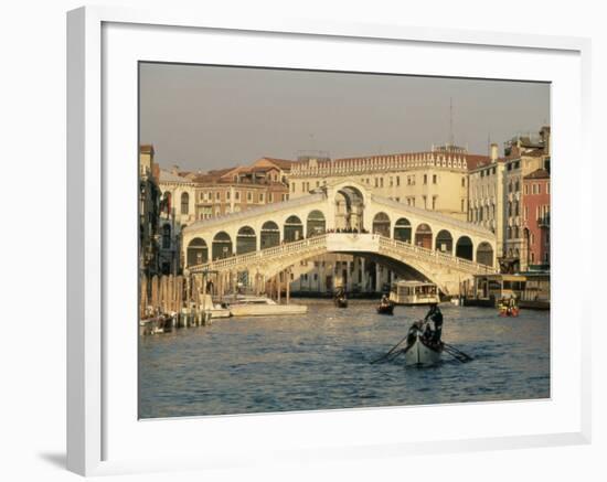 Rialto Bridge and the Grand Canal, Venice, Unesco World Heritage Site, Veneto, Italy, Europe-Sergio Pitamitz-Framed Photographic Print