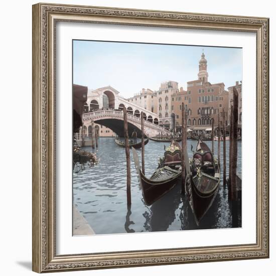 Rialto Bridge Gondolas-Alan Blaustein-Framed Photographic Print