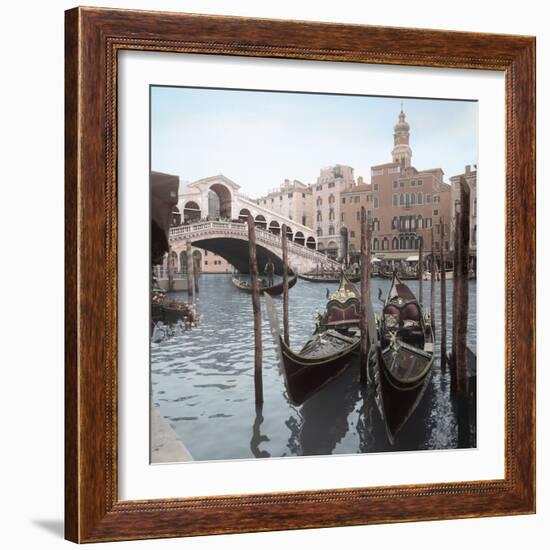 Rialto Bridge Gondolas-Alan Blaustein-Framed Photographic Print