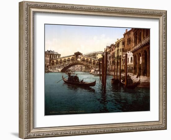 Rialto Bridge, Grand Canal, 1890s-Science Source-Framed Giclee Print