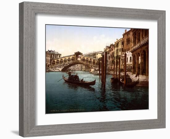 Rialto Bridge, Grand Canal, 1890s-Science Source-Framed Giclee Print