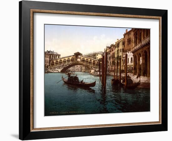 Rialto Bridge, Grand Canal, 1890s-Science Source-Framed Giclee Print