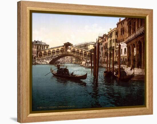 Rialto Bridge, Grand Canal, 1890s-Science Source-Framed Premier Image Canvas