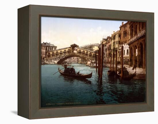 Rialto Bridge, Grand Canal, 1890s-Science Source-Framed Premier Image Canvas