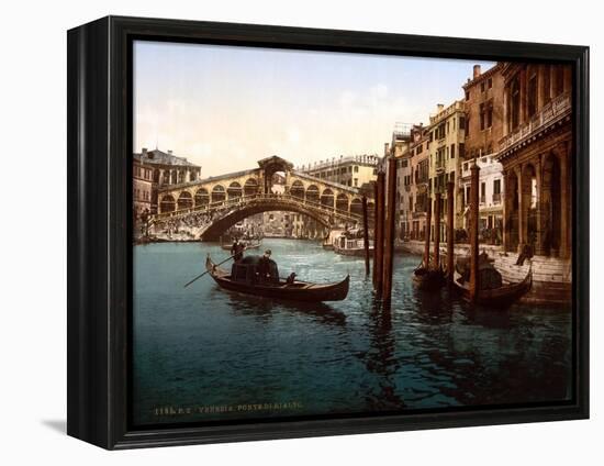 Rialto Bridge, Grand Canal, 1890s-Science Source-Framed Premier Image Canvas