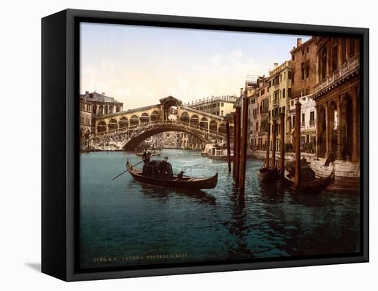 Rialto Bridge, Grand Canal, 1890s-Science Source-Framed Premier Image Canvas