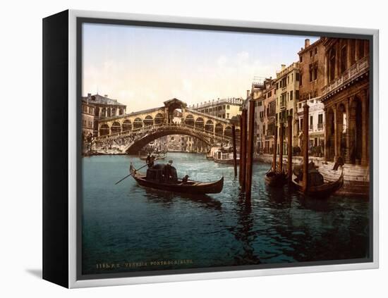 Rialto Bridge, Grand Canal, 1890s-Science Source-Framed Premier Image Canvas