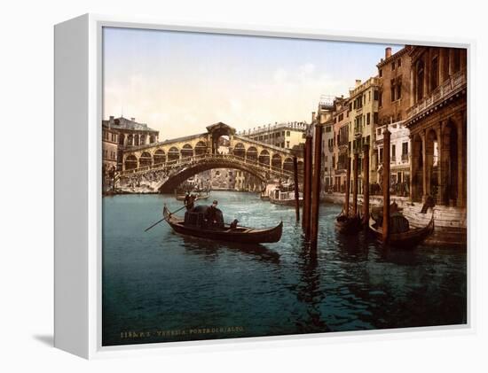 Rialto Bridge, Grand Canal, 1890s-Science Source-Framed Premier Image Canvas