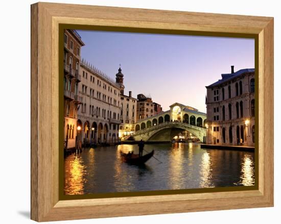 Rialto Bridge, Grand Canal, Venice, Italy-Alan Copson-Framed Premier Image Canvas