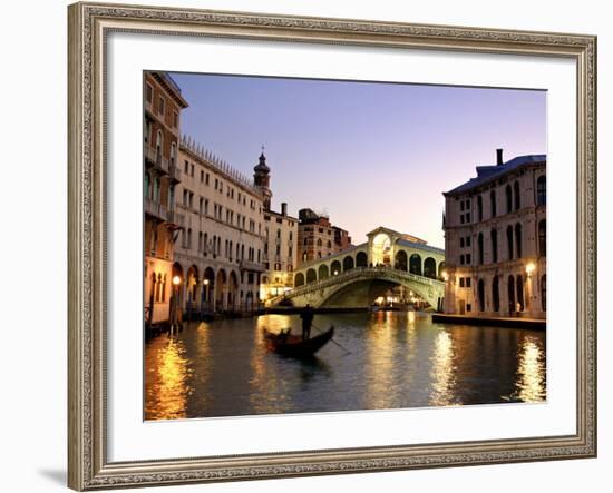 Rialto Bridge, Grand Canal, Venice, Italy-Alan Copson-Framed Premium Photographic Print