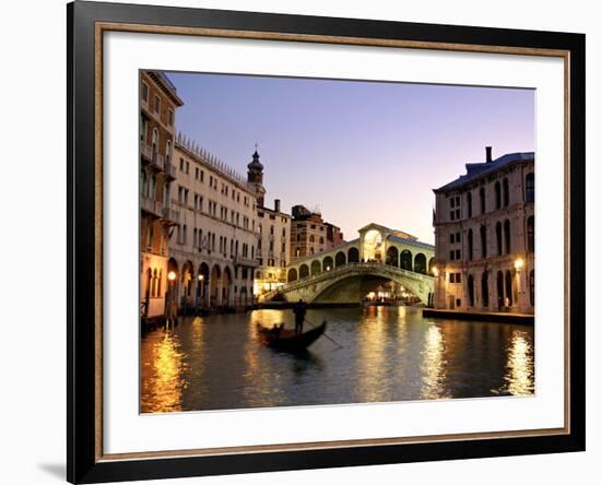 Rialto Bridge, Grand Canal, Venice, Italy-Alan Copson-Framed Premium Photographic Print