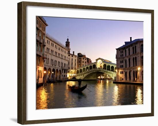 Rialto Bridge, Grand Canal, Venice, Italy-Alan Copson-Framed Premium Photographic Print