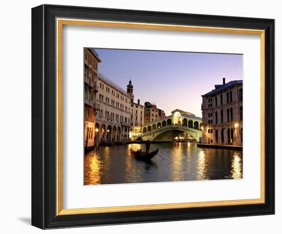 Rialto Bridge, Grand Canal, Venice, Italy-Alan Copson-Framed Photographic Print