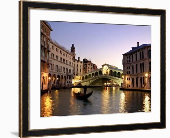 Rialto Bridge, Grand Canal, Venice, Italy-Alan Copson-Framed Photographic Print