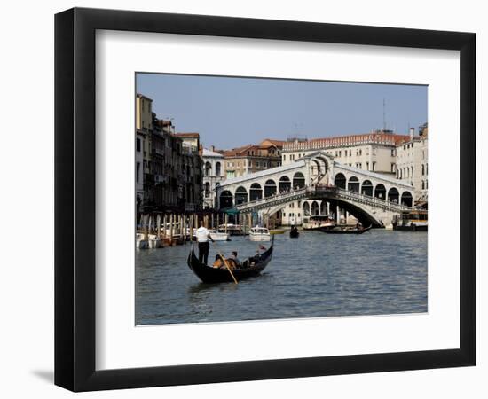 Rialto Bridge, Grand Canal, Venice, Veneto, Italy, Europe-Peter Richardson-Framed Photographic Print