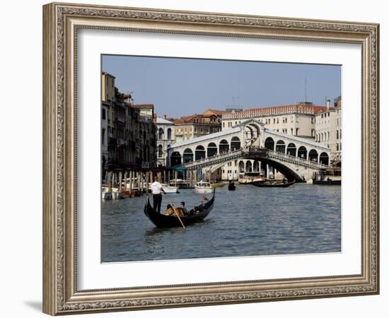 Rialto Bridge, Grand Canal, Venice, Veneto, Italy, Europe-Peter Richardson-Framed Photographic Print