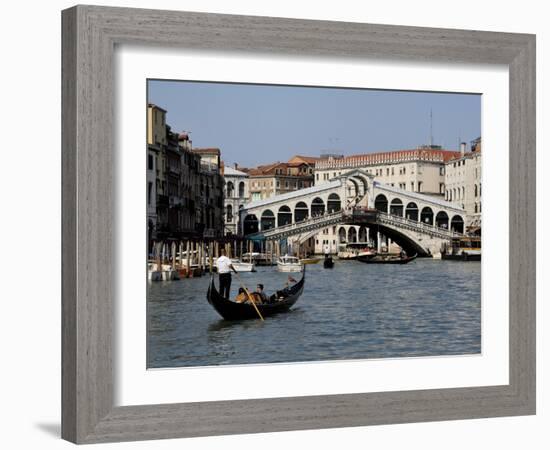 Rialto Bridge, Grand Canal, Venice, Veneto, Italy, Europe-Peter Richardson-Framed Photographic Print