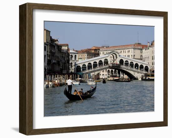 Rialto Bridge, Grand Canal, Venice, Veneto, Italy, Europe-Peter Richardson-Framed Photographic Print