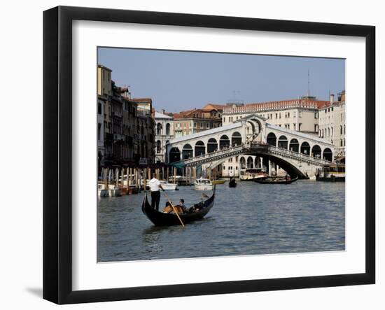 Rialto Bridge, Grand Canal, Venice, Veneto, Italy, Europe-Peter Richardson-Framed Photographic Print