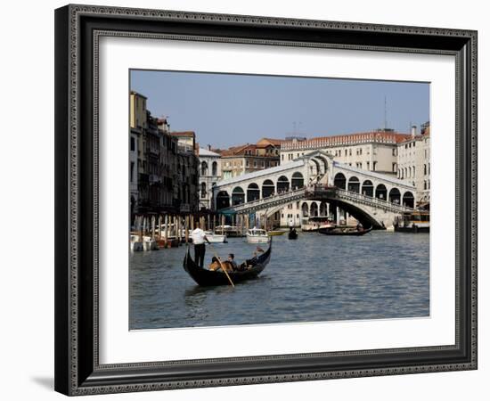 Rialto Bridge, Grand Canal, Venice, Veneto, Italy, Europe-Peter Richardson-Framed Photographic Print