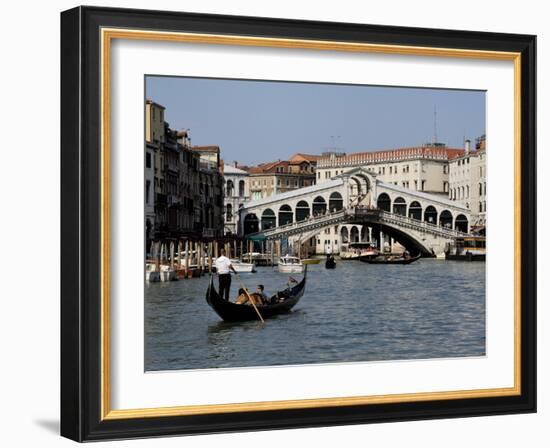 Rialto Bridge, Grand Canal, Venice, Veneto, Italy, Europe-Peter Richardson-Framed Photographic Print