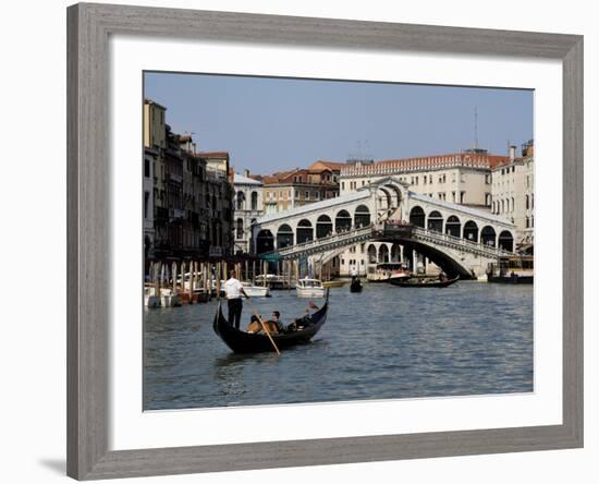 Rialto Bridge, Grand Canal, Venice, Veneto, Italy, Europe-Peter Richardson-Framed Photographic Print