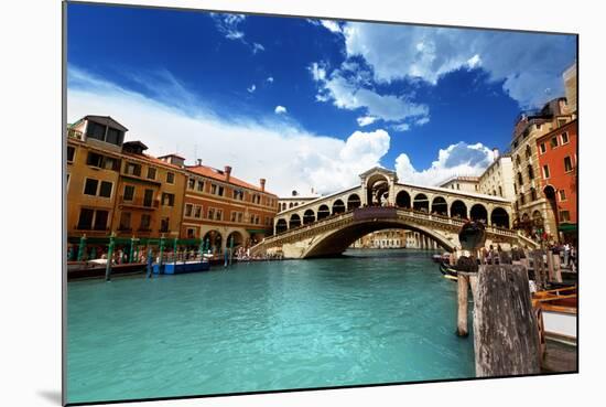Rialto Bridge In Venice, Italy-Iakov Kalinin-Mounted Art Print