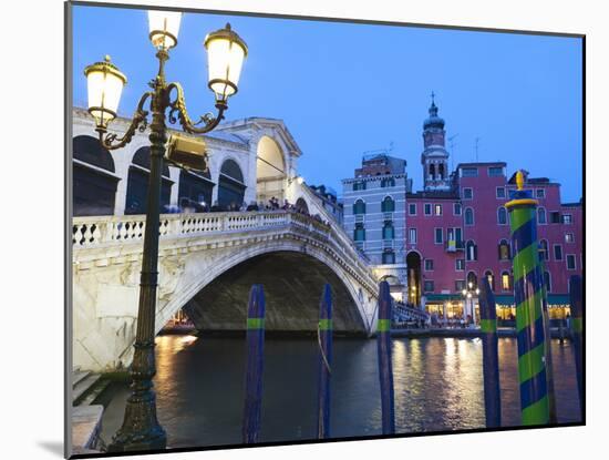 Rialto Bridge on the Grand Canal, Venice, UNESCO World Heritage Site, Veneto, Italy, Europe-null-Mounted Photographic Print