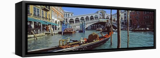 Rialto Bridge over the Grand Canal, Venice, Veneto, Italy-null-Framed Premier Image Canvas