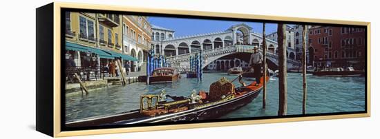 Rialto Bridge over the Grand Canal, Venice, Veneto, Italy-null-Framed Premier Image Canvas