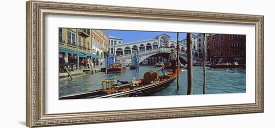 Rialto Bridge over the Grand Canal, Venice, Veneto, Italy-null-Framed Photographic Print