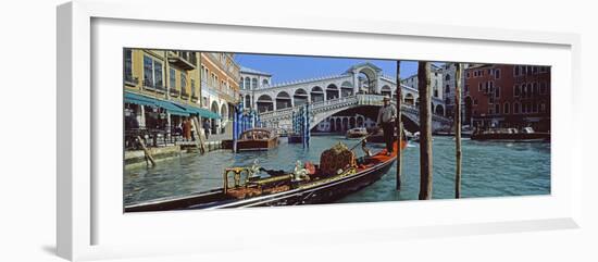 Rialto Bridge over the Grand Canal, Venice, Veneto, Italy-null-Framed Photographic Print