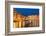 Rialto Bridge (Ponte di Rialto) at night with boat light trails on the Grand Canal, Venice, Veneto-Neale Clark-Framed Photographic Print