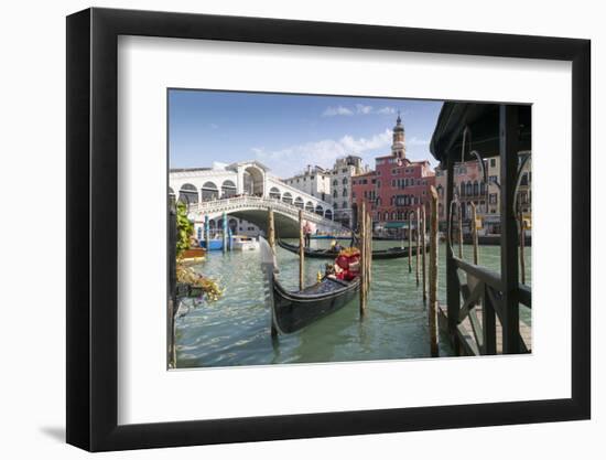 Rialto Bridge, Venice, UNESCO World Heritage Site, Veneto, Italy, Europe-Frank Fell-Framed Photographic Print