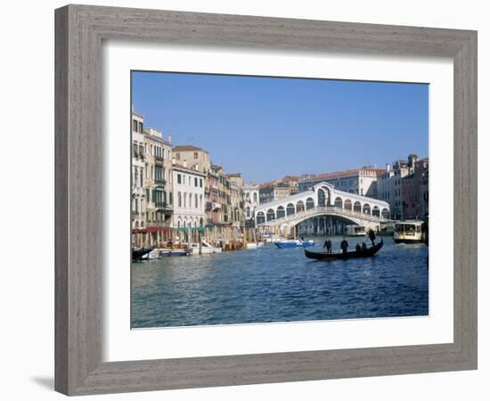 Rialto Bridge, Venice, Unesco World Heritage Site, Veneto, Italy-Lee Frost-Framed Photographic Print