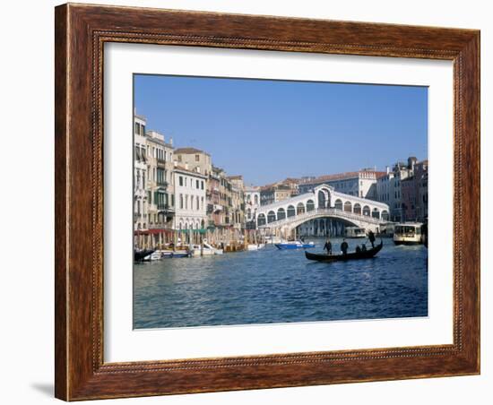 Rialto Bridge, Venice, Unesco World Heritage Site, Veneto, Italy-Lee Frost-Framed Photographic Print