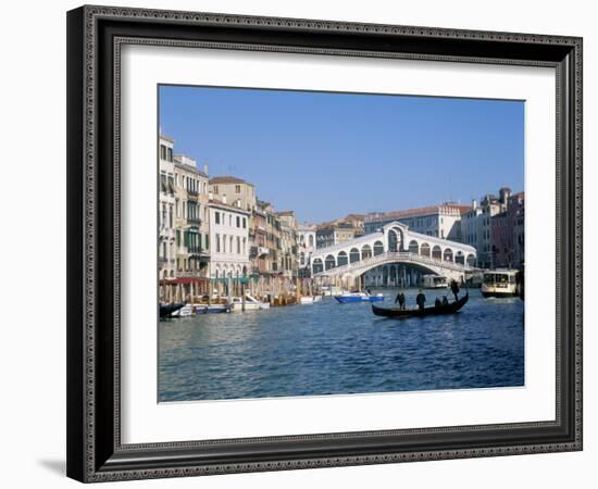 Rialto Bridge, Venice, Unesco World Heritage Site, Veneto, Italy-Lee Frost-Framed Photographic Print