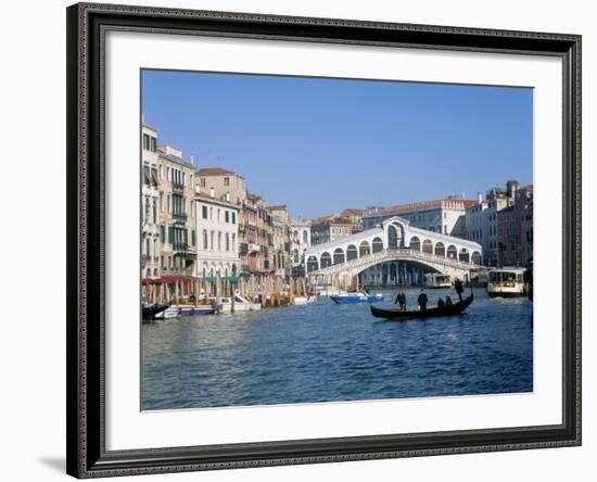 Rialto Bridge, Venice, Unesco World Heritage Site, Veneto, Italy-Lee Frost-Framed Photographic Print