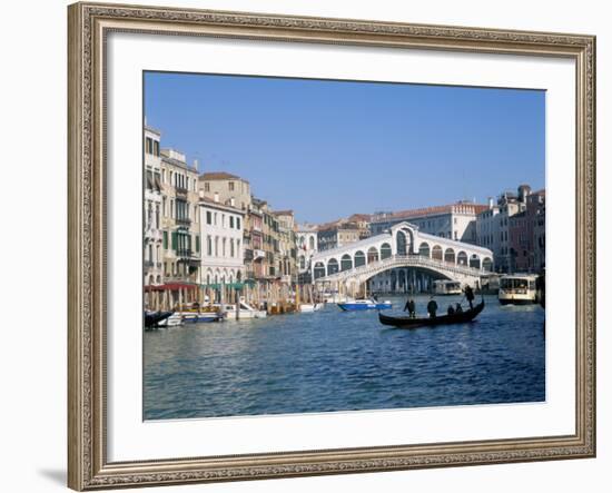 Rialto Bridge, Venice, Unesco World Heritage Site, Veneto, Italy-Lee Frost-Framed Photographic Print